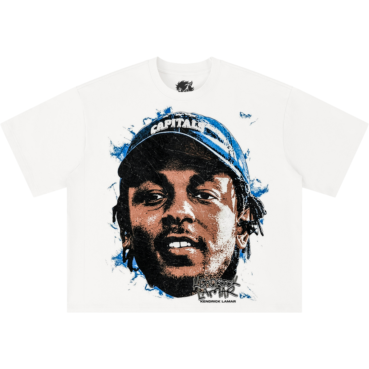 Kendrick Lamer Capital Rap Boxy Shirt Vintage Basketball Streetwear Y2K Oversized