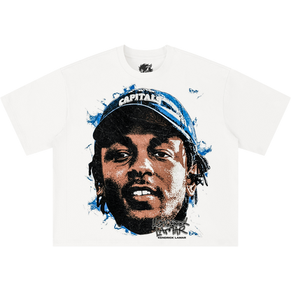 Kendrick Lamer Capital Rap Boxy Shirt Vintage Basketball Streetwear Y2K Oversized