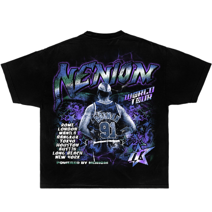 Dennis World Tour Neniom Vintage Boxy Shirt Basketball Graphic Unisex Streetwear Tee