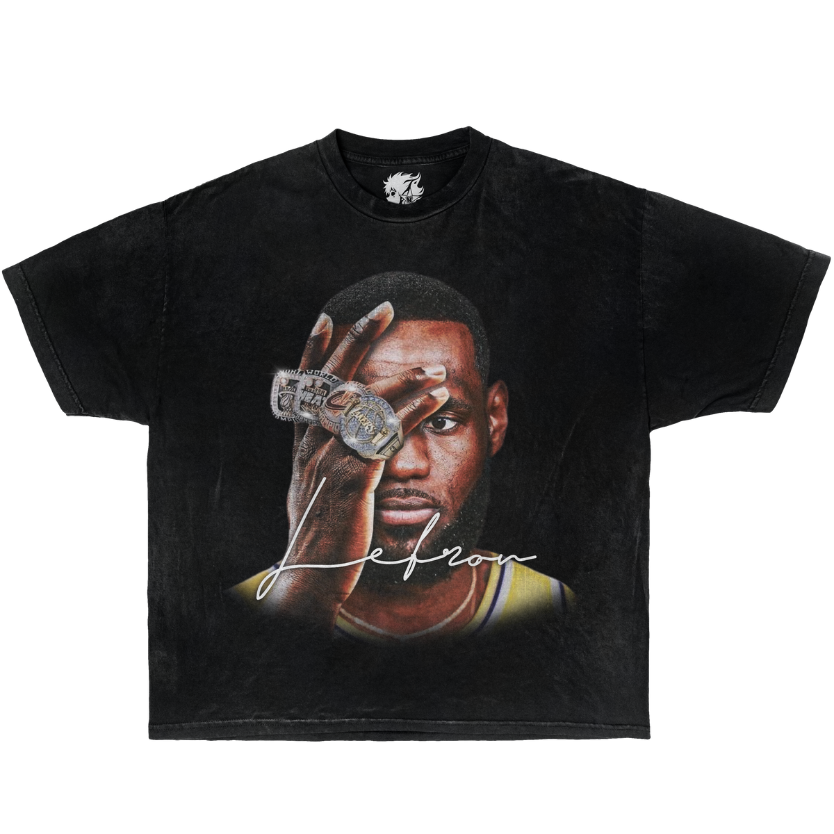 Lebron James Championship Rings Boxy Shirt Streetwear Graphic Vintage Unisex Basketball Tee Y2K