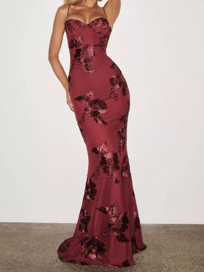 Sweetheart Neck Lace Up Mermaid Evening Dress