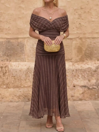 Full Size Off-Shoulder Ruched Maxi Dress