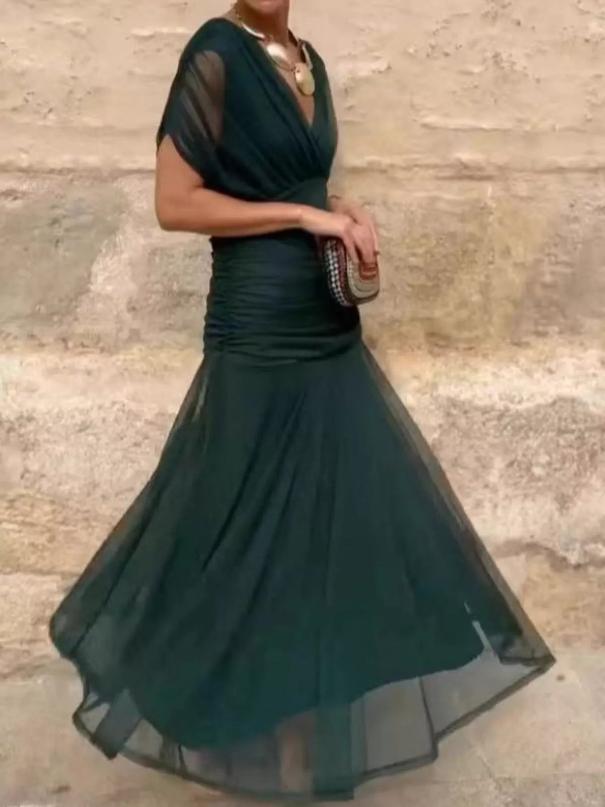 Full Size Off-Shoulder Ruched Maxi Dress