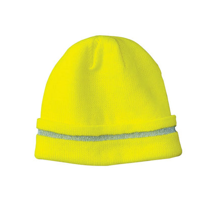CornerStone Reflective Stripe Safety Beanie