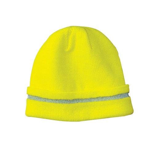 CornerStone Reflective Stripe Safety Beanie