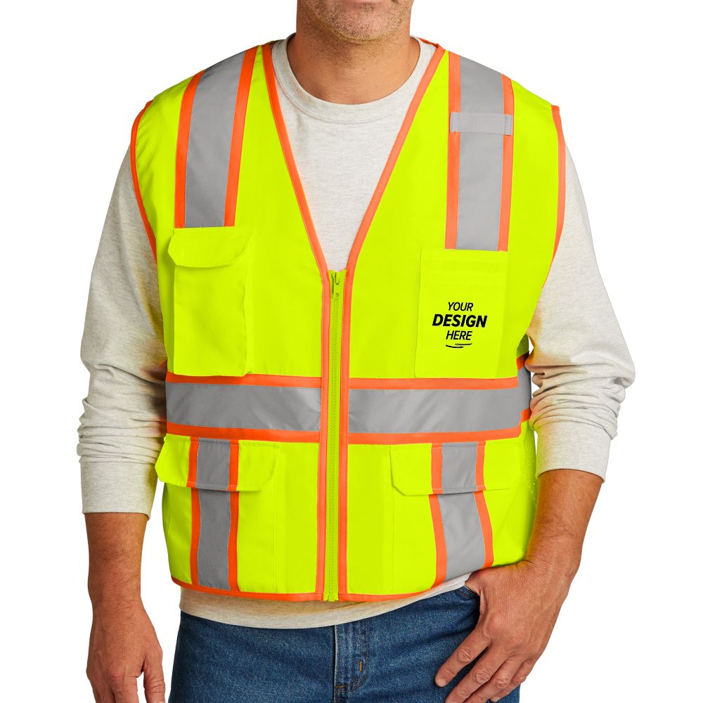 CornerStone Class 2 Surveyor Zippered Two-Tone Safety Vest