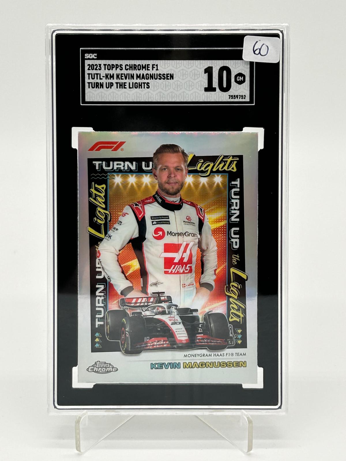 2023 Topps Chrome F1 - Kevin Magnussen Turn up the lights SGC 10