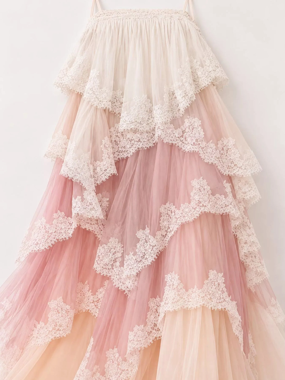 Layered Lace Tulle Maxi Dress
