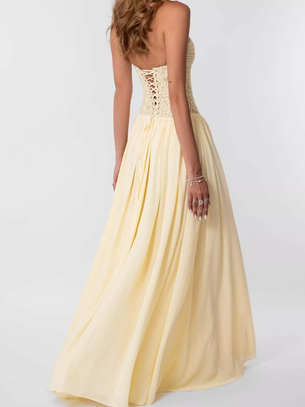 Lace Corset Halter Neck Maxi Dress