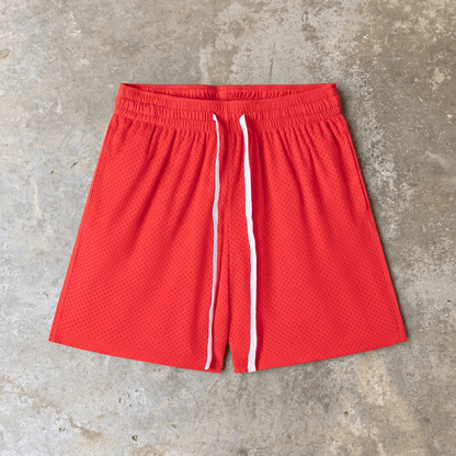 Everyday Mesh Drawstring Shorts – Dragon Red