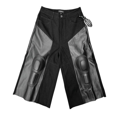 BL NOCTURNE LEATHER 3/4TH CAPRI PADDED DENIM