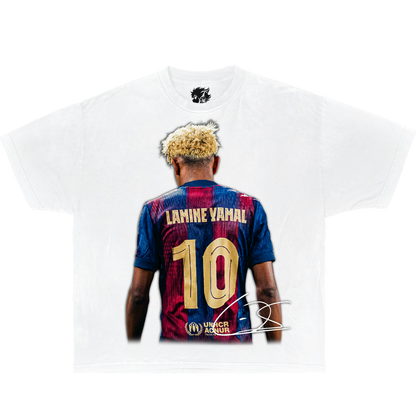 Lamine Yamal Retro Boxy Shirt Soccer Barcelona Tee Streetwear Y2K Oversized Graphic