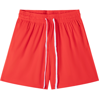 Everyday Mesh Drawstring Shorts – Dragon Red