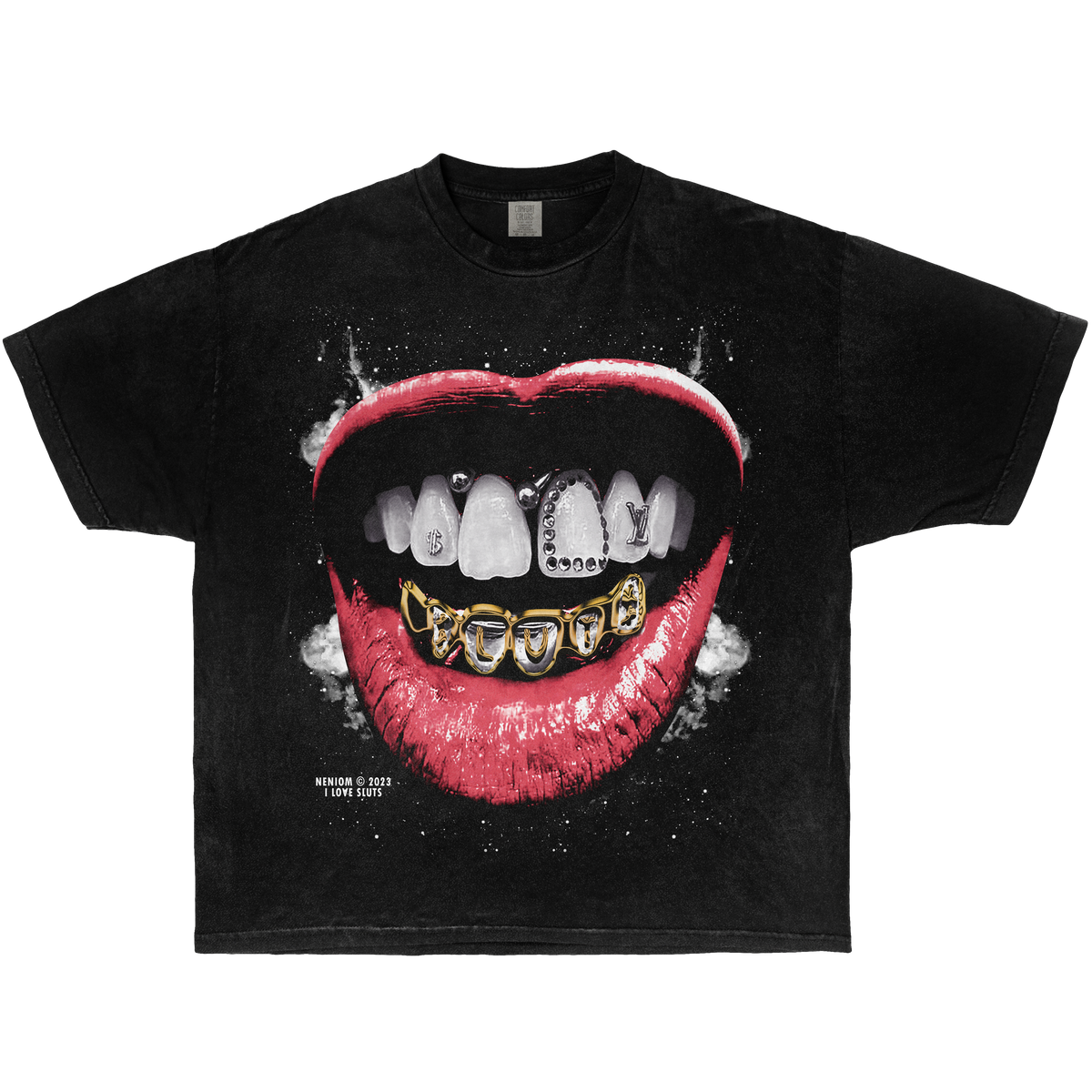 Love Grillz Vintage Oversized Boxy Shirt Streetwear Graphic Tee Y2K